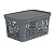 Корзина Leaves 18л с крышкой 405х275х207мм (серый)(то)