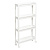 Этажерка узкая VIKEA 4-х ярусная на колесах (белый) (то)