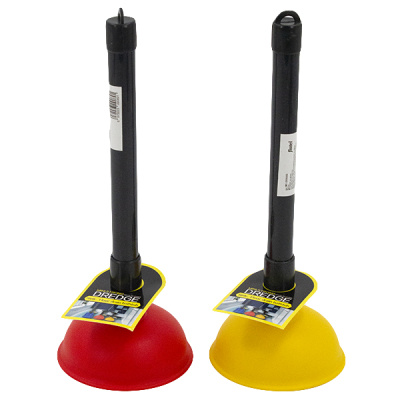 Вантуз с пластиковой ручкой h-28 d-11см цветной