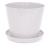 Кашпо круглое 3,3л с поддоном (белый)