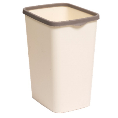 Ведро для мусора с фиксатором 33л "Tandem" (слон.кость/шоколад) (то)