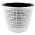 Кашпо Ротанг 1,6л Белый/Чёрный d15.5 h17см 