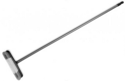 Щетка-скраббер для чистки пола "Фанго" с черенком синяя