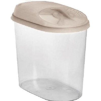 Контейнер для стирального порошка Vogue с дозатором 1кг (бежевый) (то)