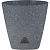 Горшок для цветов AMSTERDAM D250 с прикорневым поливом 8л тёмный камень