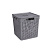 Коробка "Лофт" 23л с крышкой квадр.(серый)  (то)