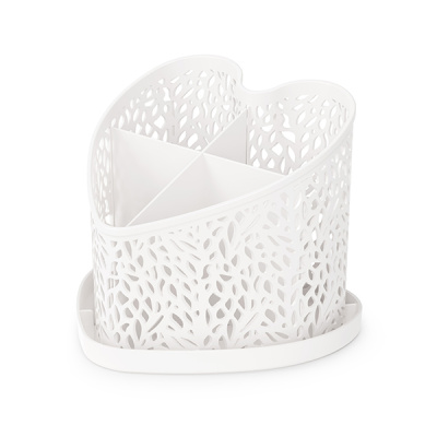 Подставка под столовые приборы "Сердце" (белый)