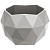 Кашпо Топаз 0,5л (0,45л.) Серый жемчуг d12,3 h10см