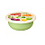 Миска 1,2л с крышкой с декором (салатовый)