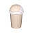 Контейнер для мусора "Rambai" круглый 10л (бежевый)