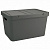 Ящик универсальный с крышкой "LUXE" 380х276х220мм, 18л (серый) (то)