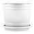 Горшок для цветов Athena 460мм, 32л с поддоном,белоснежный жасмин