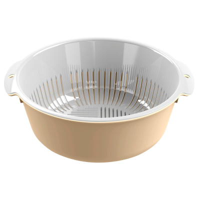 Миска-дуршлаг "Bergamo" круглая (бежевый)