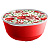 Миска "Bergamo" 3л с крышкой с декором (красный)