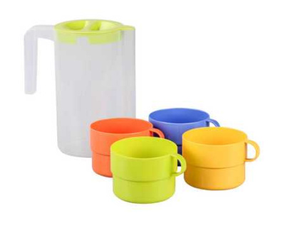 Набор "Турист" (кувшин+4кружки) (микс) (то)