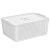 Корзинка "Лофт" 13л 395х272х165мм с крышкой (белый) (то)