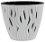 Кашпо Вдохновение 4,5л Белый-черный d21 h18см