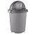 Бак 105л с крышкой клавиша на колесах (серый)