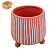 Кашпо керамическое ЛУКРЕЦИЯ розовое 15*15*16см, на деревянных ножках