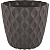 Горшок для цветов Wave D115мм с дренажной сеткой 0,65л горький шоколад (то)