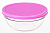 Салатник ШЕФ с розовой пласт.крышкой 2шт.  d17см.