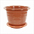 Горшок цв. с поддоном "Виола" 5л (корич.)(то)