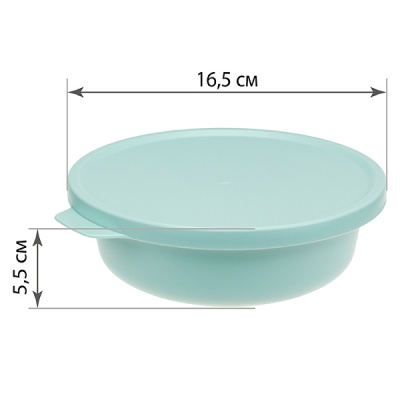 Миска ТЭСТИ 0,5л с крышкой (то)