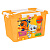 Контейнер "МИ-МИ-МИШКИ" с замками и ручкой 6,65л (Оранжевый)(то)