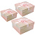 Коробка подарочная розовая набор 3шт (15*15*7см/17*17*8см/20*20*9см)