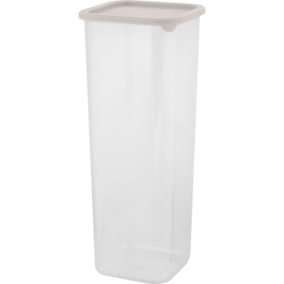 Банка для сыпучих продуктов Vanilla квадр. 1,9л с гибк.крышк. латте (то)