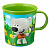 Кружка детская с декором и нескользящим дном 200мл "МИ-МИ-МИШКИ"  (Зеленый)(то)