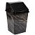 Ведро для мусора с подвижной крышкой 10л квадратное "Черный Мрамор"