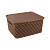 Корзина "Плетенка" 350х290х175 с крышкой (коричневый) (то)