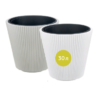 Кашпо СТРИП D390мм 30л с вставкой