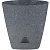 Горшок для цветов AMSTERDAM D200 с прикорневым поливом 4л темный камень