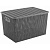 Корзинка "Вязь" 14л 350х245х205мм с крышкой (серый) (то)