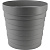 Кашпо "Бархан" с донышком 7,5л Серый жемчуг