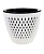 Кашпо Версаль 1,6л Белый/Черный