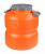 Канистра-бочка "Байкал" с навесными ручками 40л.(оранжево-серый)