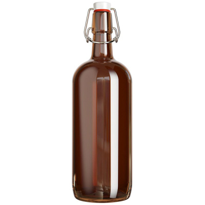 Бутылка "Баринов" с бугельной пробкой П-32-10-1000 коричневая / 6шт в кор/