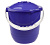 Ведро 12л "Practic plus" с крышкой (лазурно-синий) (то)