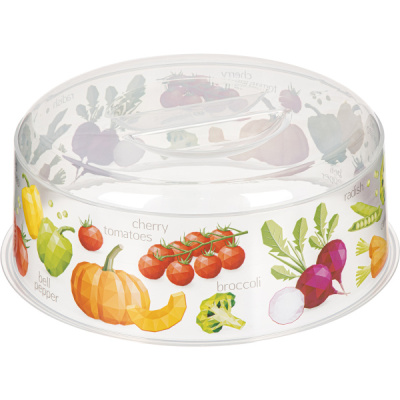 Крышка для СВЧ D250мм с декором (бесцветный)