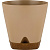 Горшок для цветов WOOD D200мм с прикорневым поливом 4л молочный шоколад/бук (то)
