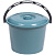 Ведро 10л с крышкой (бирюзово-синий)
