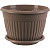 Кашпо Византия с блюдцем 15л Мокко