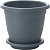 Горшок для цветов Aphrodite 340мм, 12,7л с подставкой №7 серый (то)
