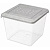 Контейнер для продуктов квадратный 1л (гранит св.серый)
