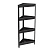 Этажерка угловая VIKEA 4-х ярусная (черный) (то)