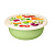 Миска 3,2л с крышкой с декором (салатовый)