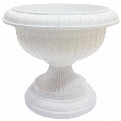 Вазон на ножке большой D-395мм 9,5л мраморный (то)